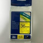 Brother TZe-661 Black on Yellow 36mm Label Tape