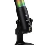 Cosmic Byte Deimos RGB USB Unidirectional Microphone Cardioid Type with Tabletop Stand, 192Khz Sampling Rate for Pc, Laptops, Mac (Black)
