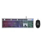 HP KM300F Wired USB Gaming Keyboard and Mouse Set, Membrane Backlit, 26 Keys Anti-Ghosting, 3 LED Indicators & 3D 6K USB Mouse with 6400DPI,Six-Speed Cyclic Resolution Switching, Black