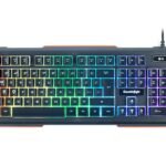 Cosmic Byte CB-GK-02 Corona Wired Gaming Keyboard, 7 Color RGB Backlit with Effects, Anti-Ghosting (Black)