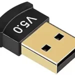 Wireless Bluetooth Mini Dongle Adapter V5.0 Bt Audio Receiver Supports Pc Computer Windows MAC iOS Desktop Laptop Mouse Keyboard Printers Headsets Speakers (Black)