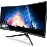 Acer ED343CUR 34 Inch UWQHD (3440x1440) Pixels VA Panel 1000R Curved Backlight LED Monitor I 1 MS, 180Hz Refresh I Delta E<2 I HDR 10 I RGB Lighting I 2 x HDMI 1 x Display Port I Eye Care Features