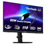 ViewSonic 60.96 Cm (24") IPS FHD Professional Monitor USB Type-C One Cable Solution with 65W Laptop Charge Back, Bezel Less, Wall Mount, 2X Speaker, HDMI, VGA, USB-C, Eye Care, 104% SRGB- VA2409-MHU