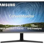 Samsung 27-Inch (68.4 cm) FHD, 1800R Curved 1,920 X 1,080 LED Monitor, VA Panel, Slim Design, AMD Freesync, Flicker Free, HDMI, Audio Port (LC27R500FHWXXL, Dark Blue Gray)