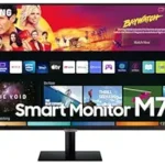 Samsung 32-inch(80cm) LED 3840 x 2160 Pixels M7 4K UHD Smart Monitor, Type-C, Smart TV apps, TV Plus, Office 365, Apple Airplay, Dex, Bluetooth, IOT, Speakers, Remote (LS32BM700UWXXL, Black)